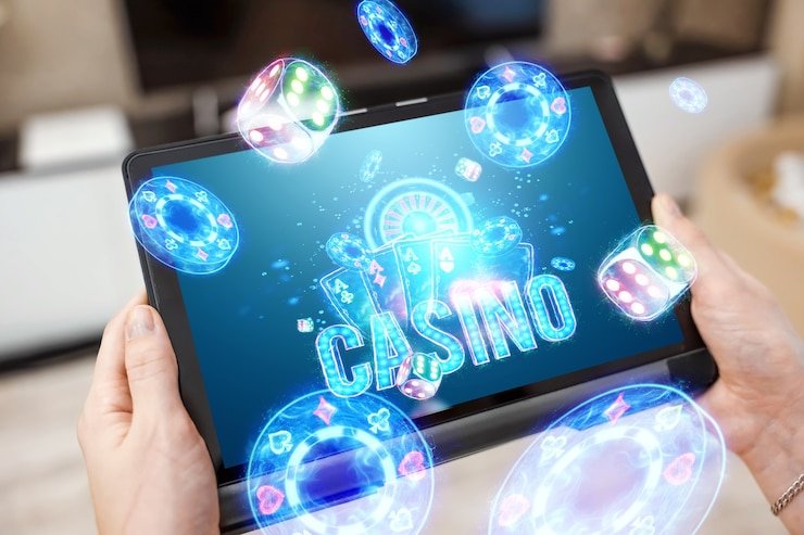 Pengguna meninjau info penawaran mobile